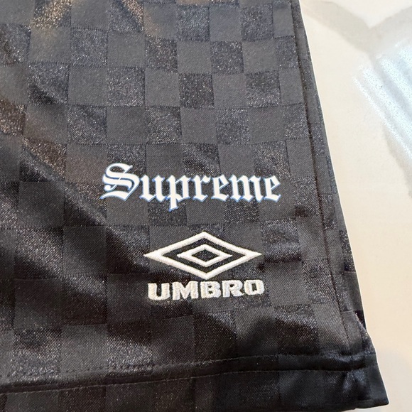 Supreme Black Checkered Athletic Shorts - Picture 2 of 7